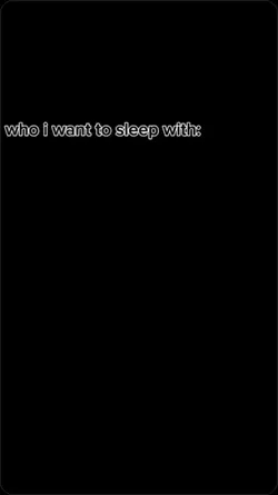 I want to sleep with
