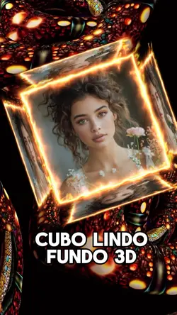 cubo lindo fundo 3D