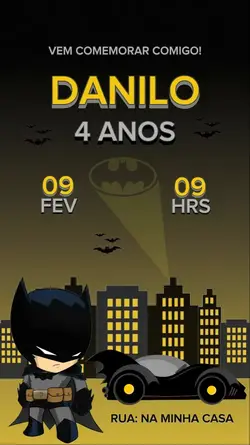 CONVITE BATMAN BABY