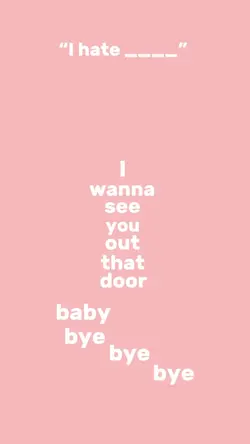 Bye bye bye