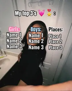 My top 3’s 💓🎖️: