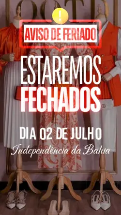 Aviso de feriado