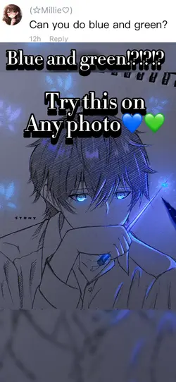 This on any photo💚💙