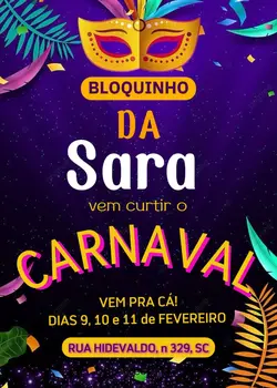 Convite carnaval
