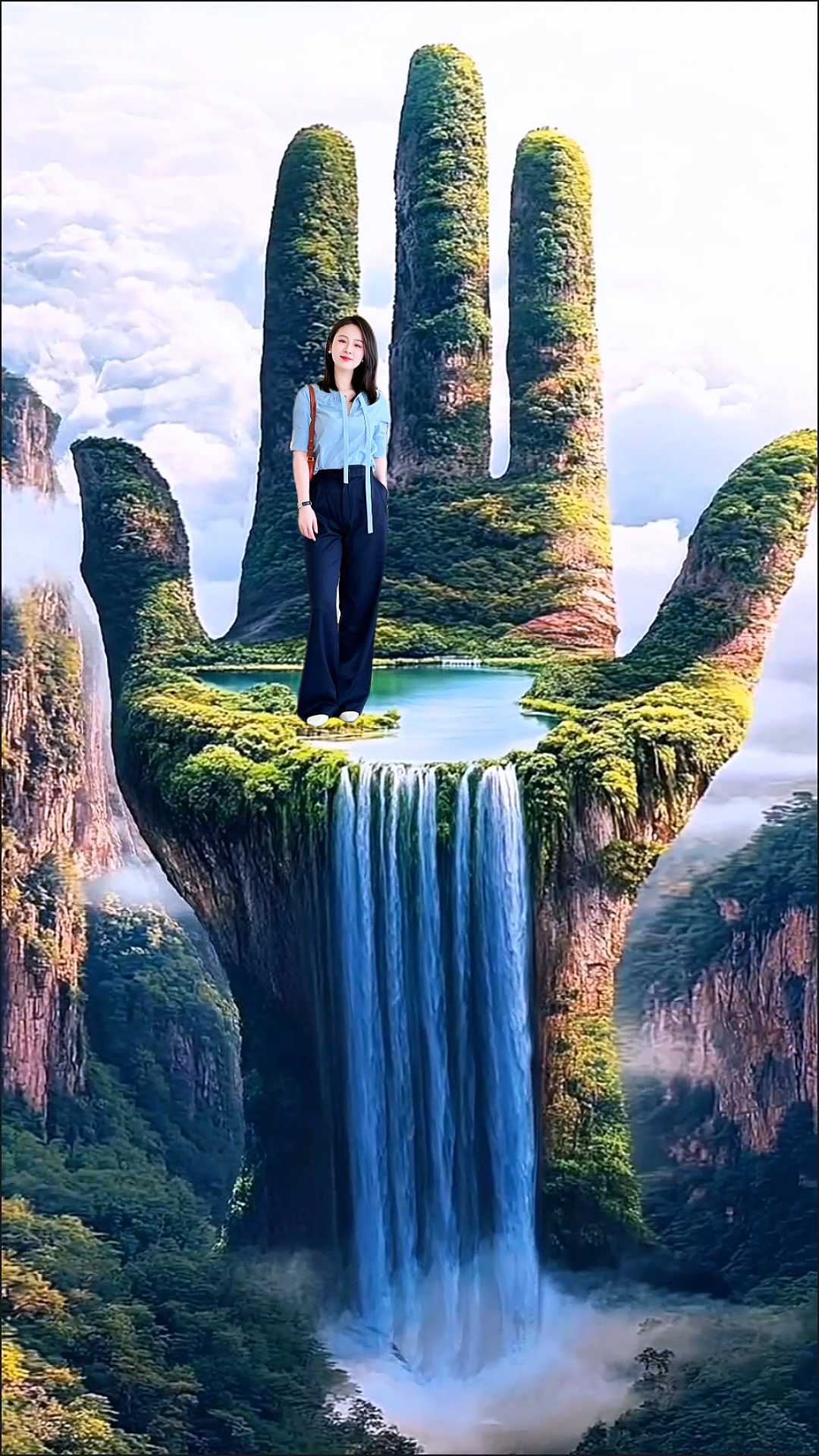 Pemandangan air terjun