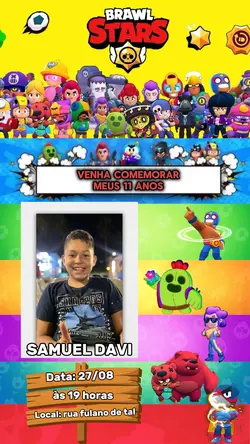 Convite Brawl Stars 