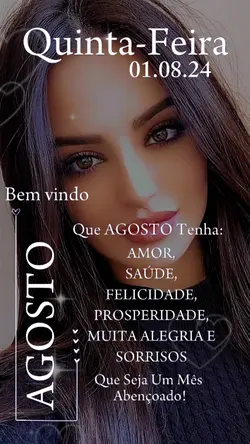 01 DE AGOSTO BOM DIA