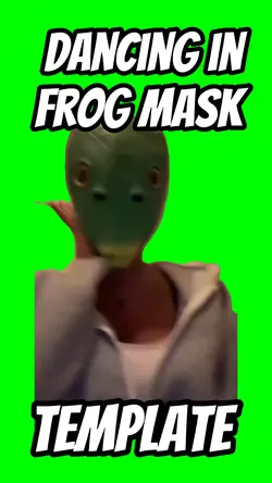 Dancing in frog mask