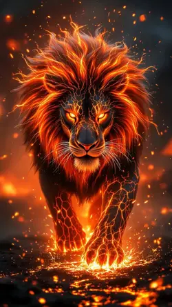 Lion Fire ai edit