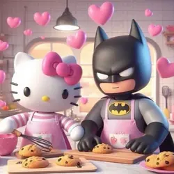 Hello kitty & Batman