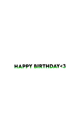 Happy birthday 