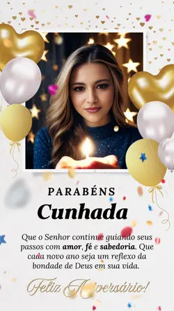 Parabéns cunhada 