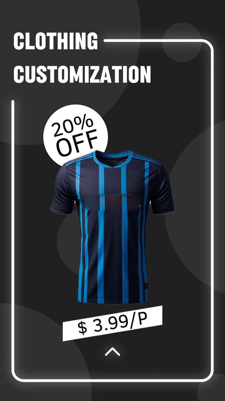 Template Video Promosi yang Disesuaikan Untuk Pakaian Sepak Bola
