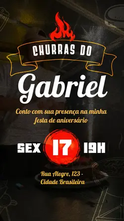 CONVITE CHURRAS ANIV