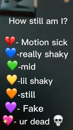 How still am I?