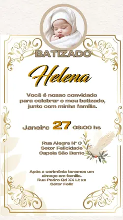 Convite de Batizado 