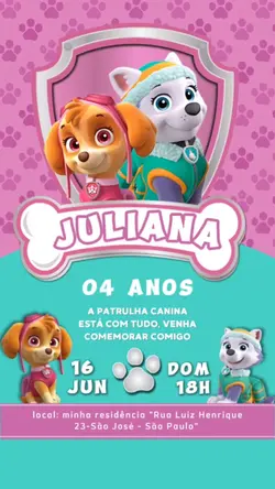 convite infantil