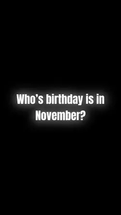 Birthday in November