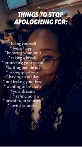 Stop apologizing 