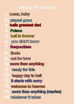 rating hh songs!