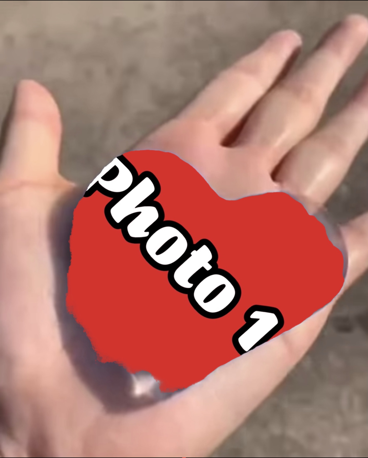 Foto en corazón líquido