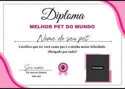 Diploma d melhor pet