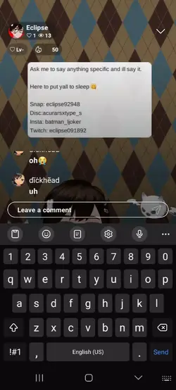 he didnt say anythin