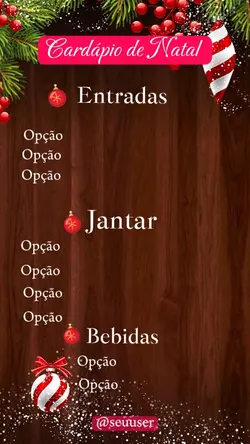 Cardápio de Natal 🎄