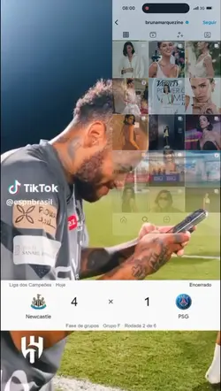 Neymar stalkeando