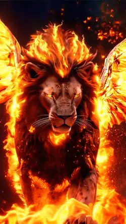 Lion fire smoke 