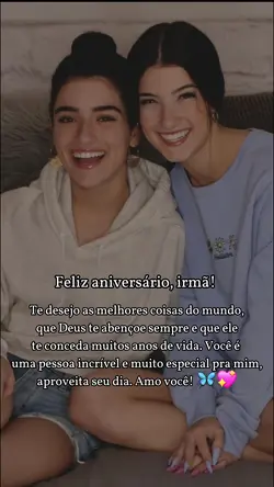 Parabéns irmã