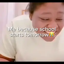 School is tomorrow🫣
