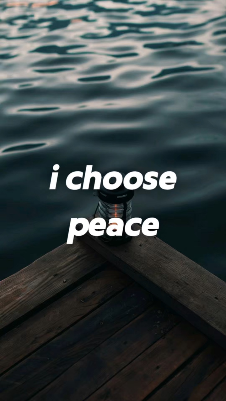 I choose peace