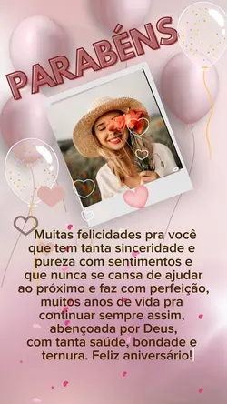 Lindo texto parabéns