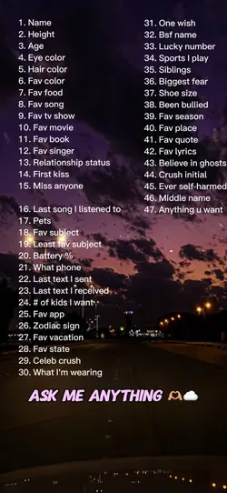 ask me anything ౨ৎ