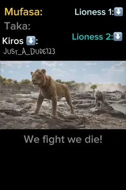 Mufasa long king VO