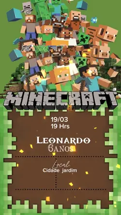 Convite minecraft