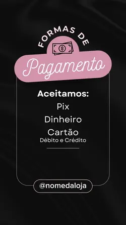 Formas de pagamento💰