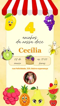 convite frutas