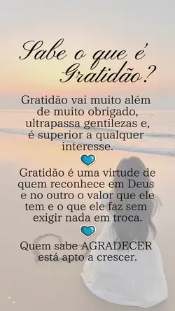 Sabe o q é Gratidão