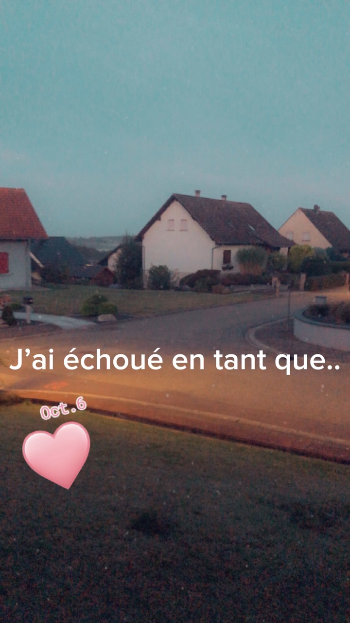 J’ai échoué en tant.