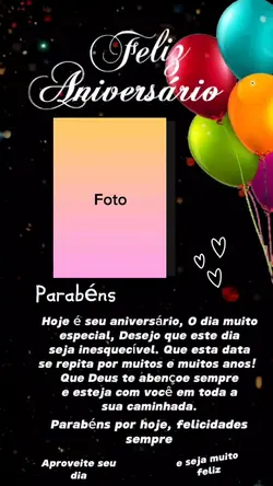 modelo aniversário