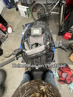 Helmet hair .