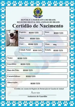 Registre seu pet 