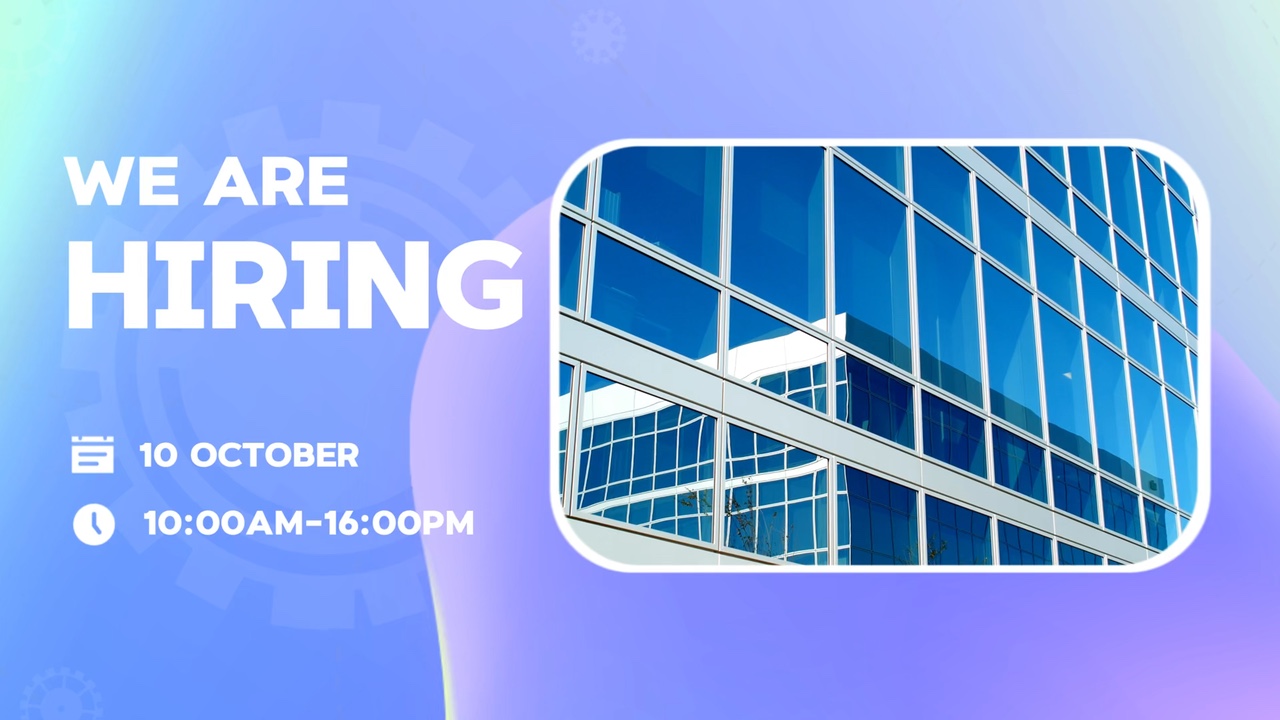 Plantilla de promoción de reclutamiento empresarial de estilo degradado