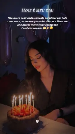 Hoje é meu dia! 🎉