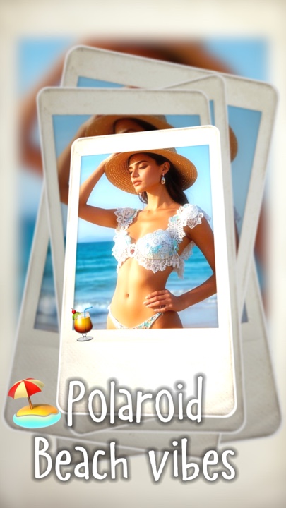 Ambiance de plage Polaroid