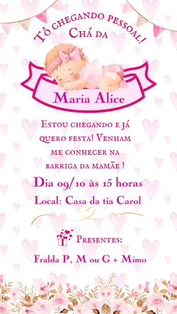 Convite Chá de Bebê