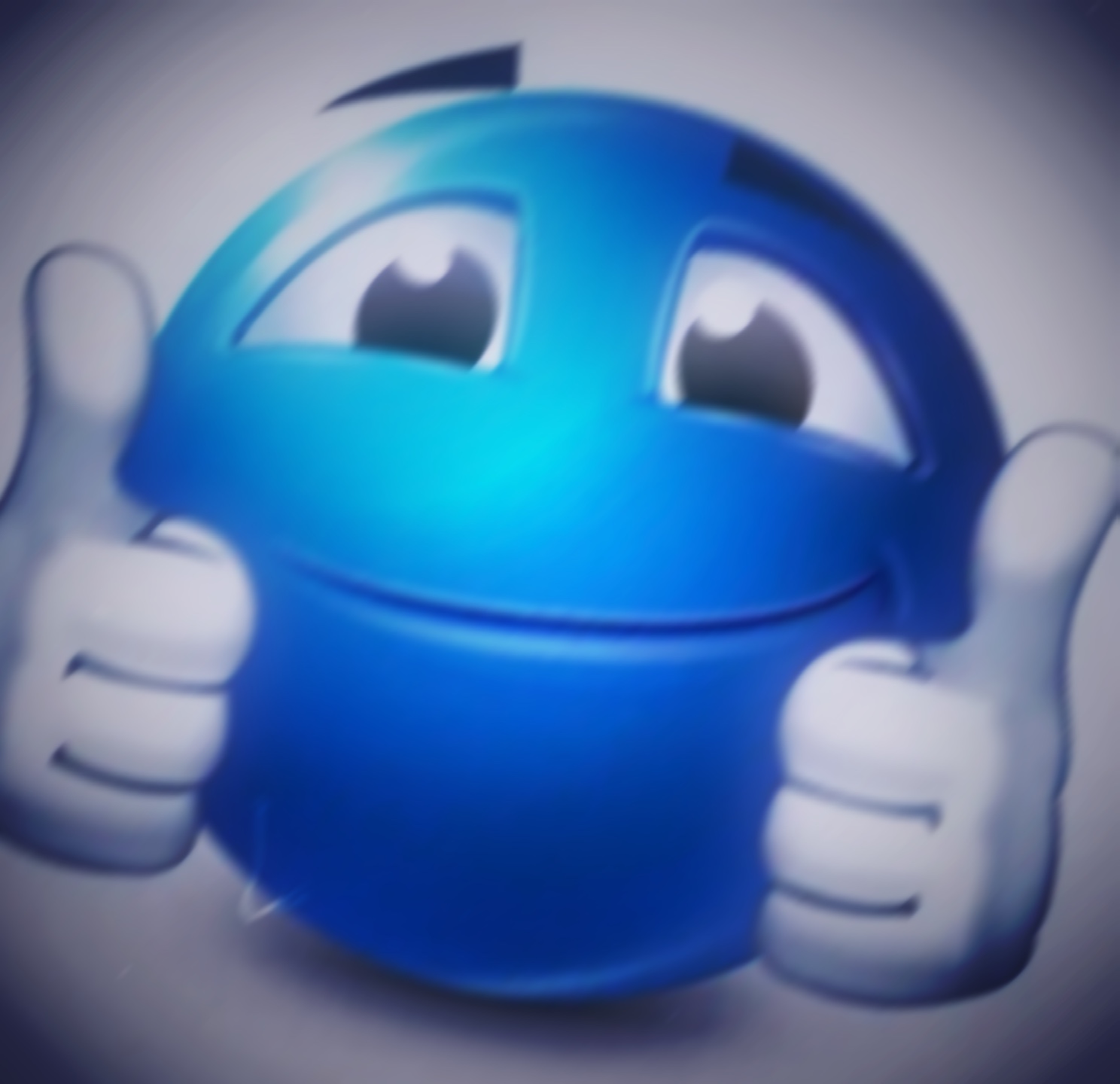 Blaues Emoji bearbeiten