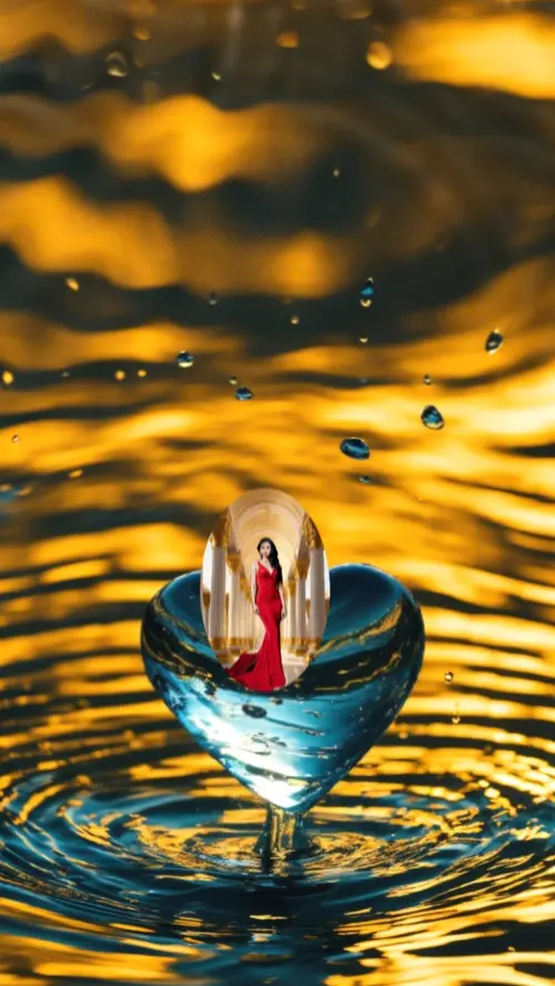 PHOTO DANS LA TENDANCE DE L'EAU
